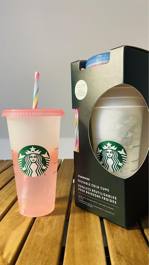 Amazon｜海外 スターバックス スタバ 限定 リユーザブルカップ 5色 