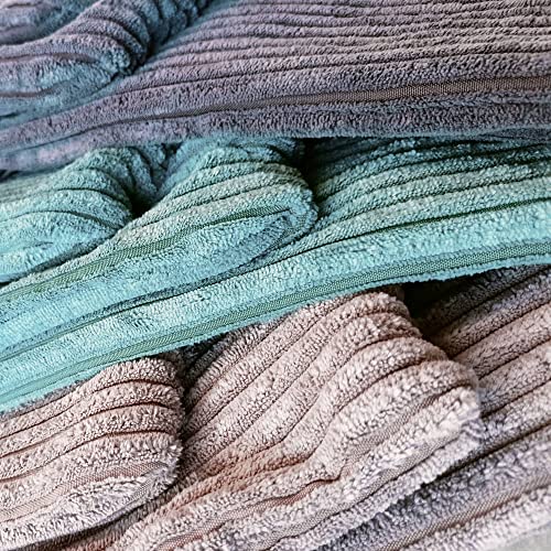 4L Textil Molly Hundekissen Waschbar Mit Bezug Und Reißverschluss für Große Hunde - Hundematte Liegekissen Waschbares Hundebett (Ersatzbezug 100x80 cm, Latte Stripes)