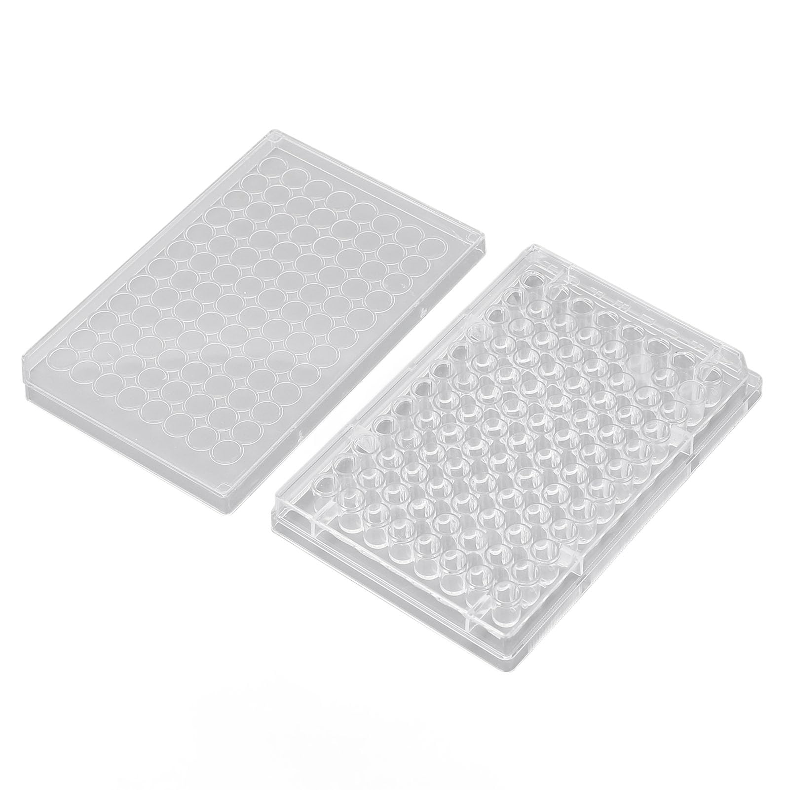 Plaque de Culture de Tissus 10 Pièces, Plaque de Culture de Croissance de Grande capacité de 96 Puits avec Couvercle en Plastique pour L'étude Scientifique en (Fond plat)