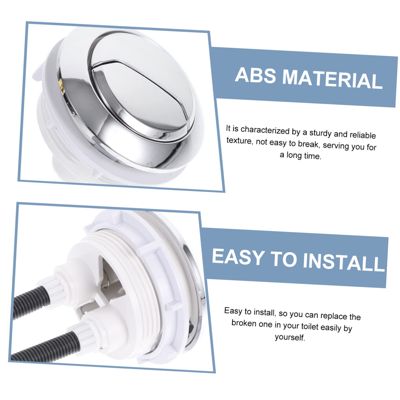 IWOWHERO Toilet Push Button Replacement - Dual Flush Valve Kit For Toilet Tank Repair - View #8