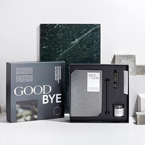 Trauergeschenk Good Bye Geschenkbox - Geschenk zur Trauerbegleitung und Anteilnahme. Für Mitarbeiter, Arbeitskollegen, Familie oder Freunde - mit Trauerkarte Cover