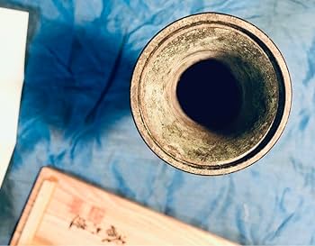 Amazon.co.jp: 平安 秦蔵六造 二代目 塗金銅 斛式花瓶 共箱