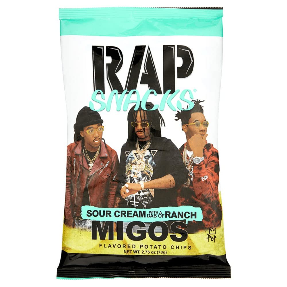 Amazon.com: RAP SNACKS Migos Sour Cream With A Dab of Ranch 2.5oz Bag