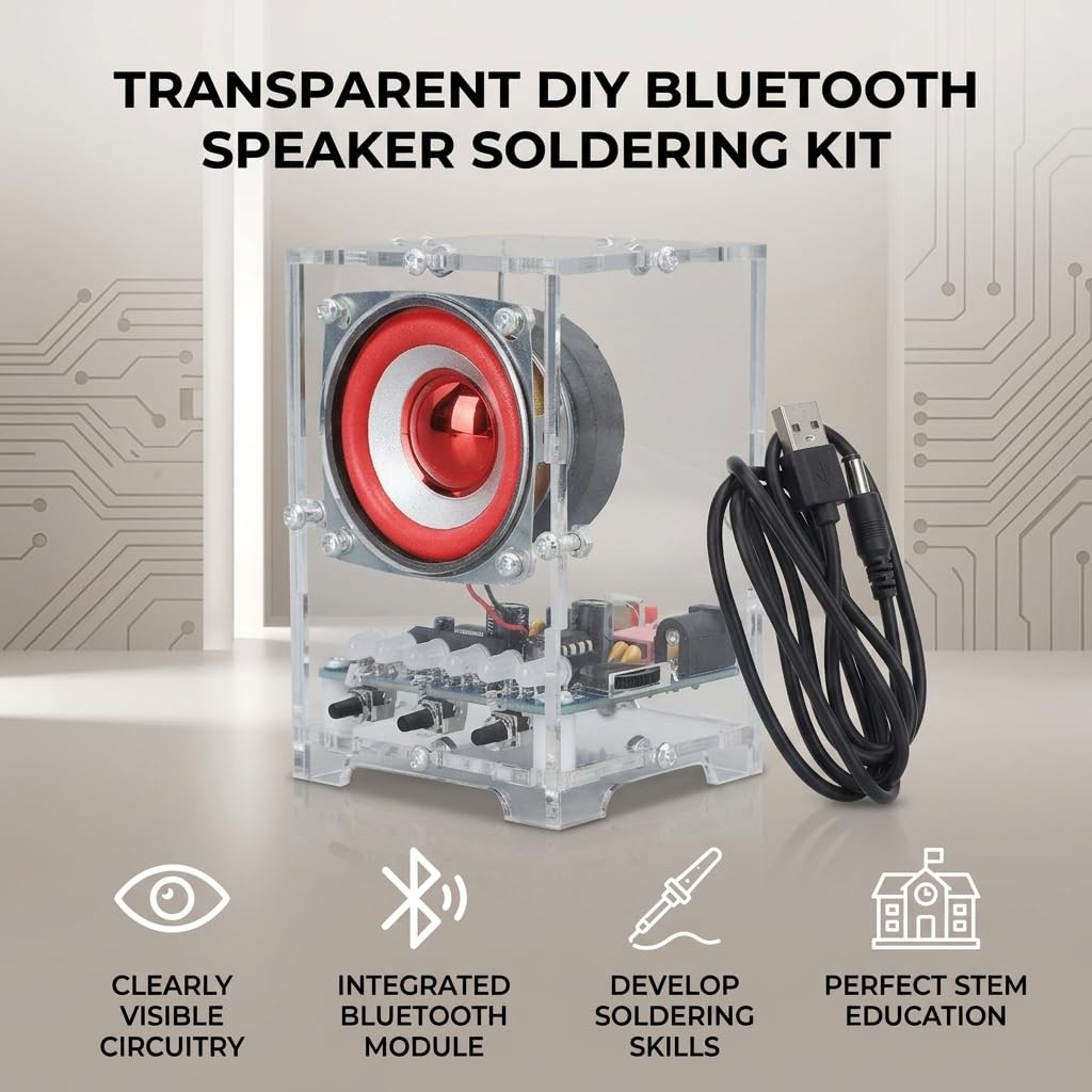 Garosa Zestaw Głośników Bluetooth DIY, Mini Wzmacniacz Elektroniczny, Projekt Lutowniczy, Jakość Stereo, Edukacja