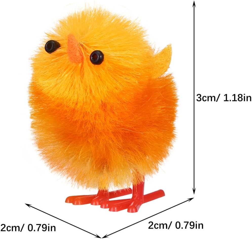 8 PCS Easter Chicks Fluffy,1.18Inch Mini Easter Chicks Colorful Chenille Chicks for Easter Party Favors DIY Easter Egg Bonnet Decorations