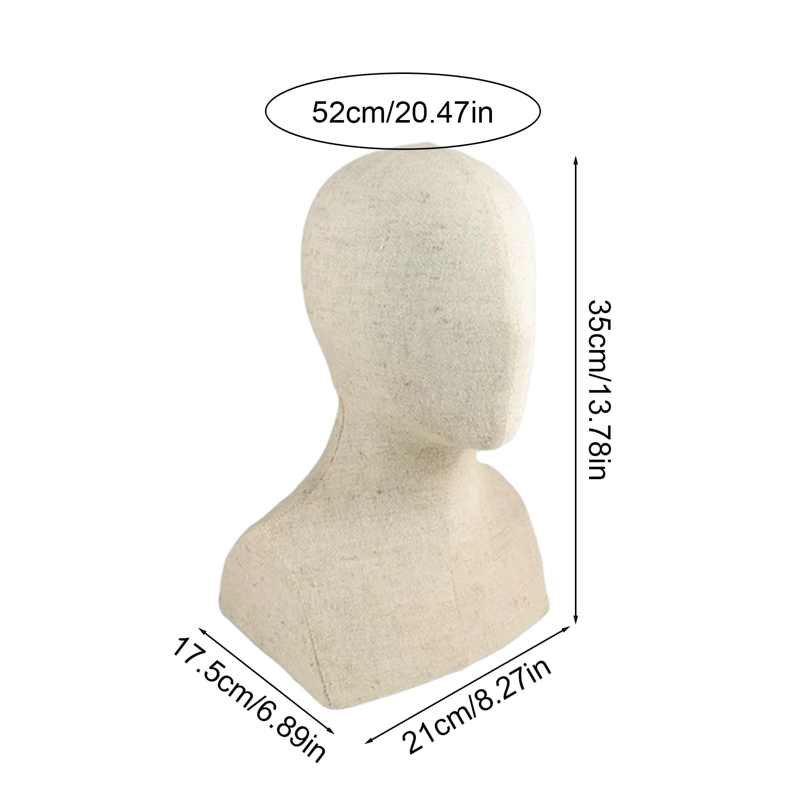 Générique Tête de mannequin Support et modèle pour esthétique et coiffure | Présentation perruque sur tête mannequin pour postiches, accessoires capillaires, lunettes, foulards, casque audio, bijoux,