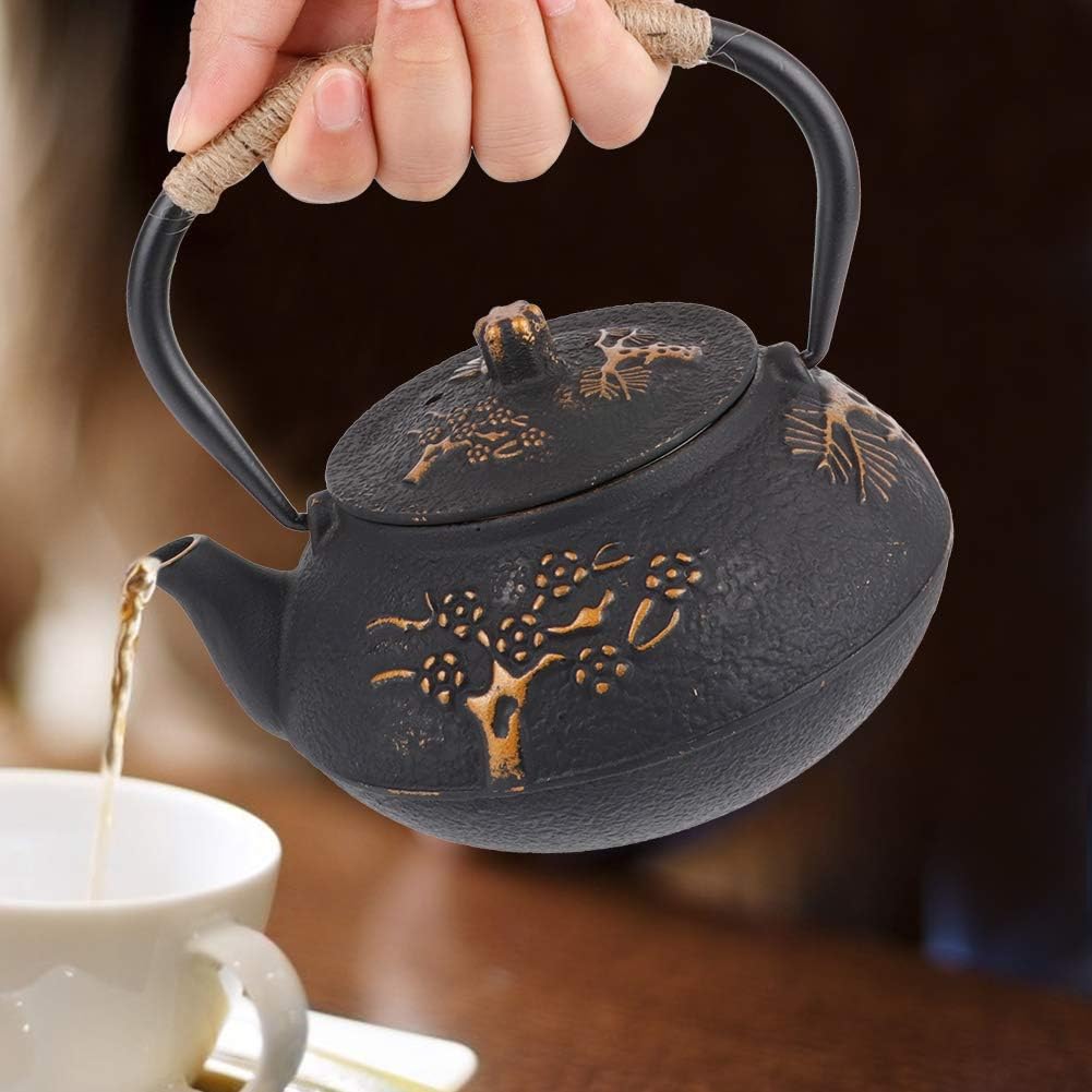 Cast Iron Teapot Kettle Iron Pot Tea Kettle 0.9L for Home Use