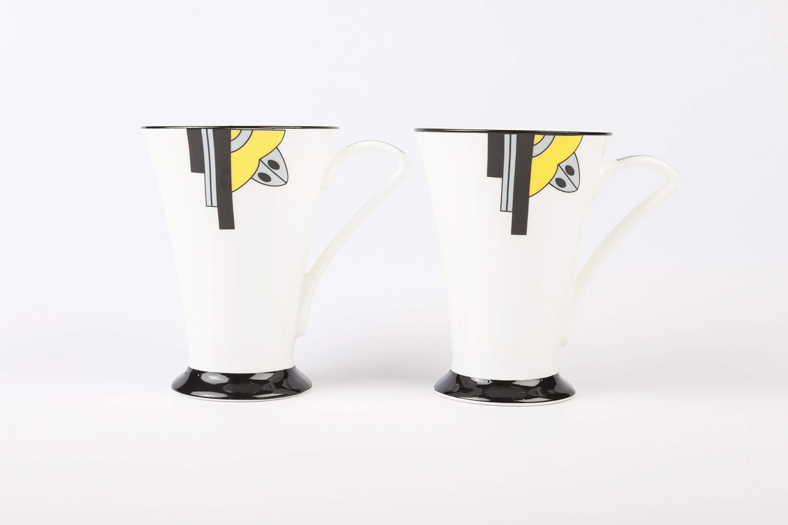 Attractive Pair Of Art Deco Fine Bone China Mugs In Desertcart