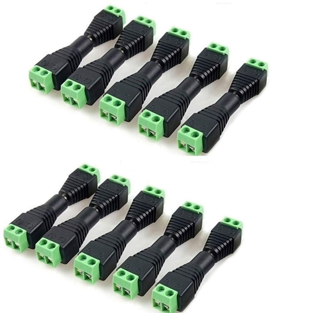 A1 Gadgets DC Power Jack Plug Adapter Connector, 12V/24V Male + Female 2.1mm x 5.5mm Barrel Connectors for CCTV Camera,Led Strip Light, DVR (10 Pairs)-image-34