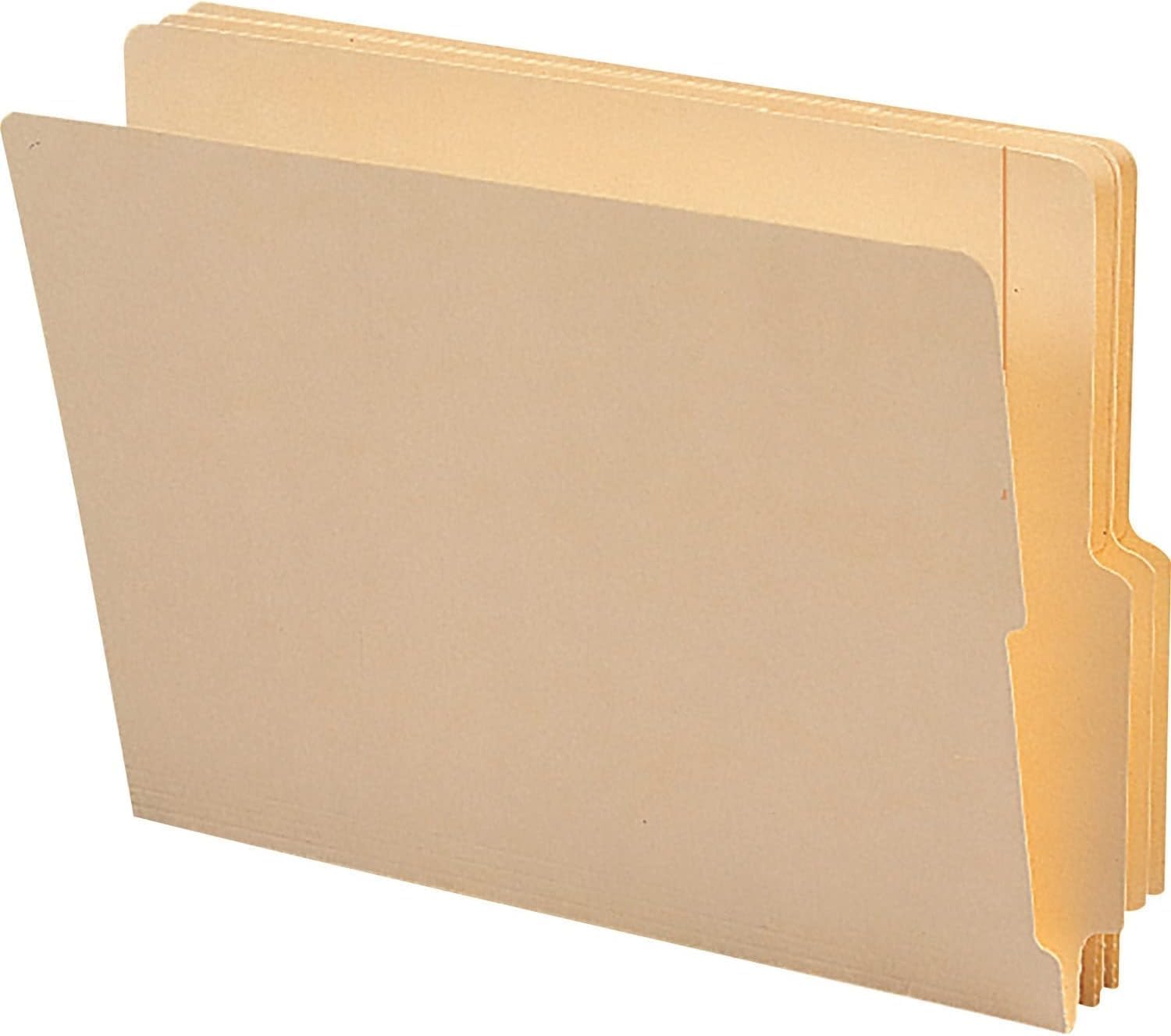 Smead End Tab File Folder, Shelf-Master® Reinforced 4" High Tab 1-1/8" Up from Bottom, Letter Size, Manila, 100 per Box (24179)