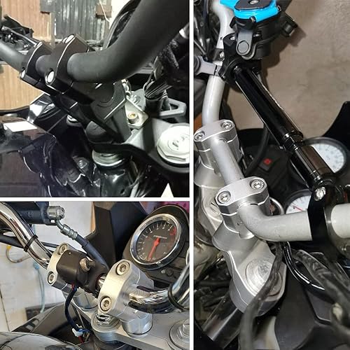 Miniatura 5 de Para V-STROM 800 DE VSTROM 800DE 2023 Manillar de motocicleta Elevador de Motocross Montaje Abrazadera Pit Bike Vstrom 800 (negro 1.102 in)