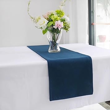 GTPBAO Washable Anti-Hot Table Runners, Blue Bed Flag, Rustic Dresser Scarf for Living Room Shoe Cabinet Banquet, Multiple Sizes Color Flat, Size 30x120cm/11.8x47.2in