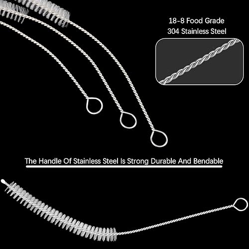 Miniatura 3 de TrelaCo 100 cepillos de limpieza de traqueotomía, cepillo de traqueotomía, cepillo de cerdas de nailon, cepillo de limpieza de tubos para