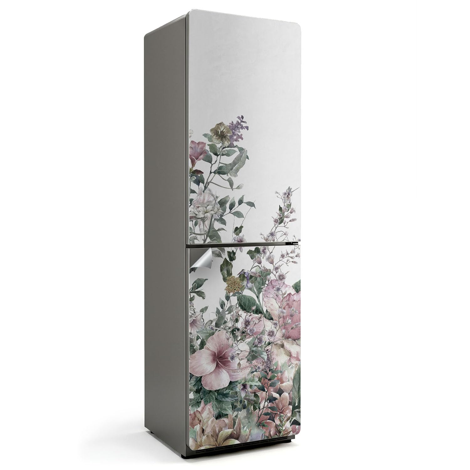 Autocollant porte réfrigérateur 60x205 cm floral pour cuisine