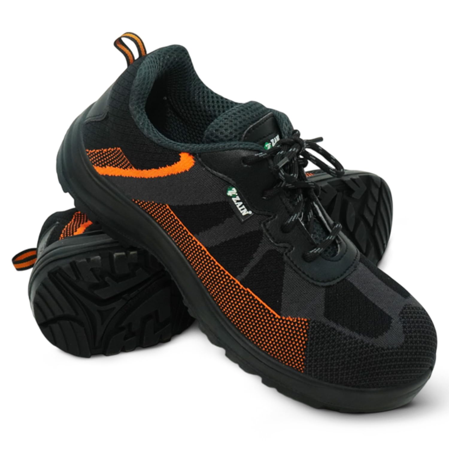 Low Ankle Safety Shoes | BIS Approved, Breathable Upper | Excellent Grip, Comfortable, Anti-Skid, Sporty Design, Composite Toe | Orange & Black | Vent-image-27