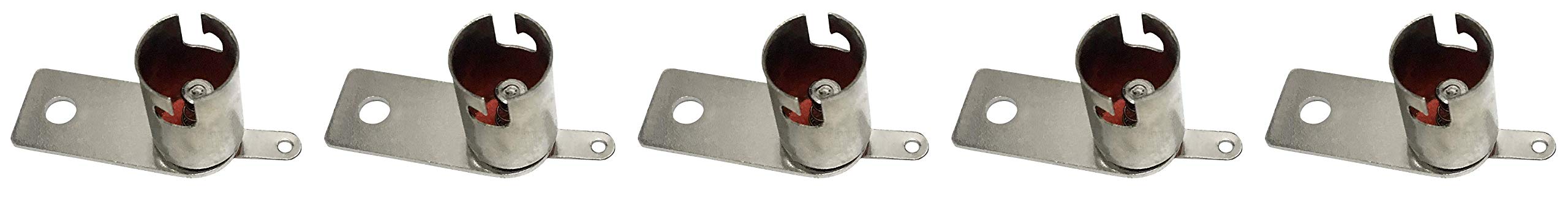 BA9s Bayonet Lamp Holder Bulb Socket with Mounting Bracket (Pack of 5)
