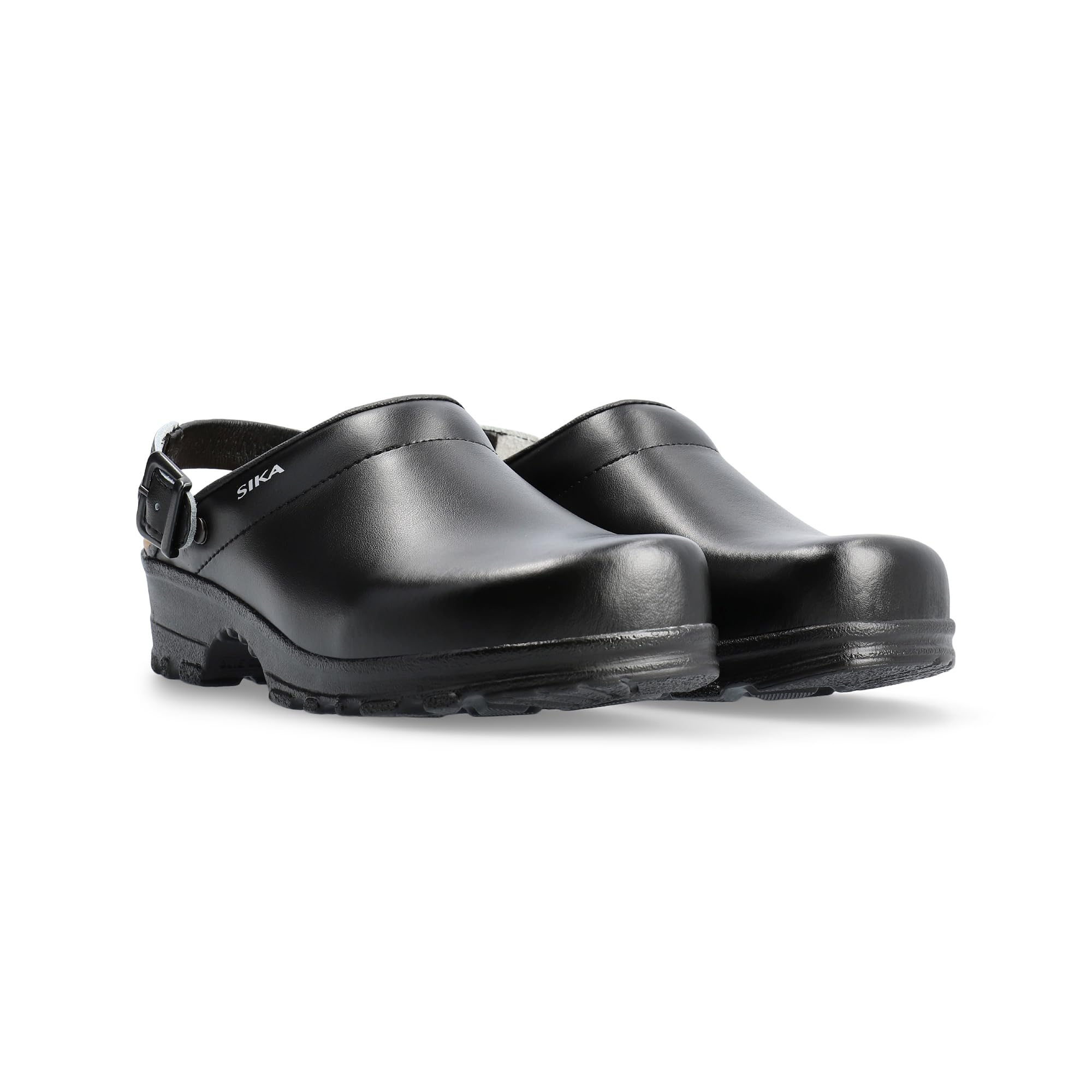 SIKA Unisex Flex LBS Komfort-Clog, weiches LBS-Fußbett mit Fersenriemen,breite Passform,Permair-Lederschuh,rutschfeste PU-Laufsohle für Krankenhäuser, Lebensmittelindustrie, Gastronomie & Pflegeberufe