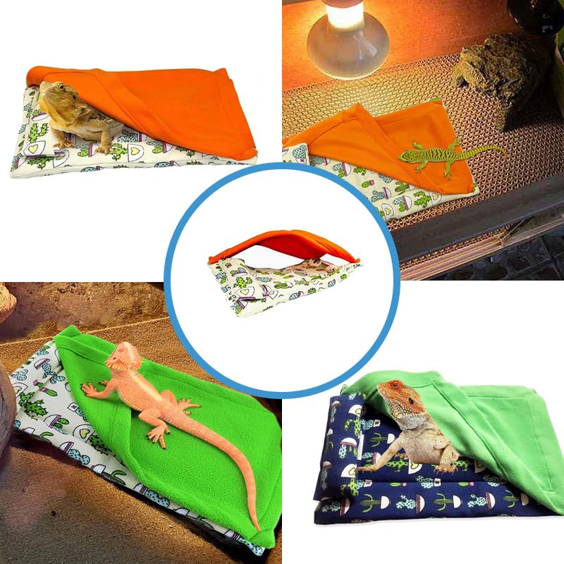 Set sacco a pelo con amaca con drago barbuto, letto per animali domestici con cuscino e coperta, habitat morbido e caldo, per drago barbuto, lucertola, leopardo, geco e piccoli animali domestici