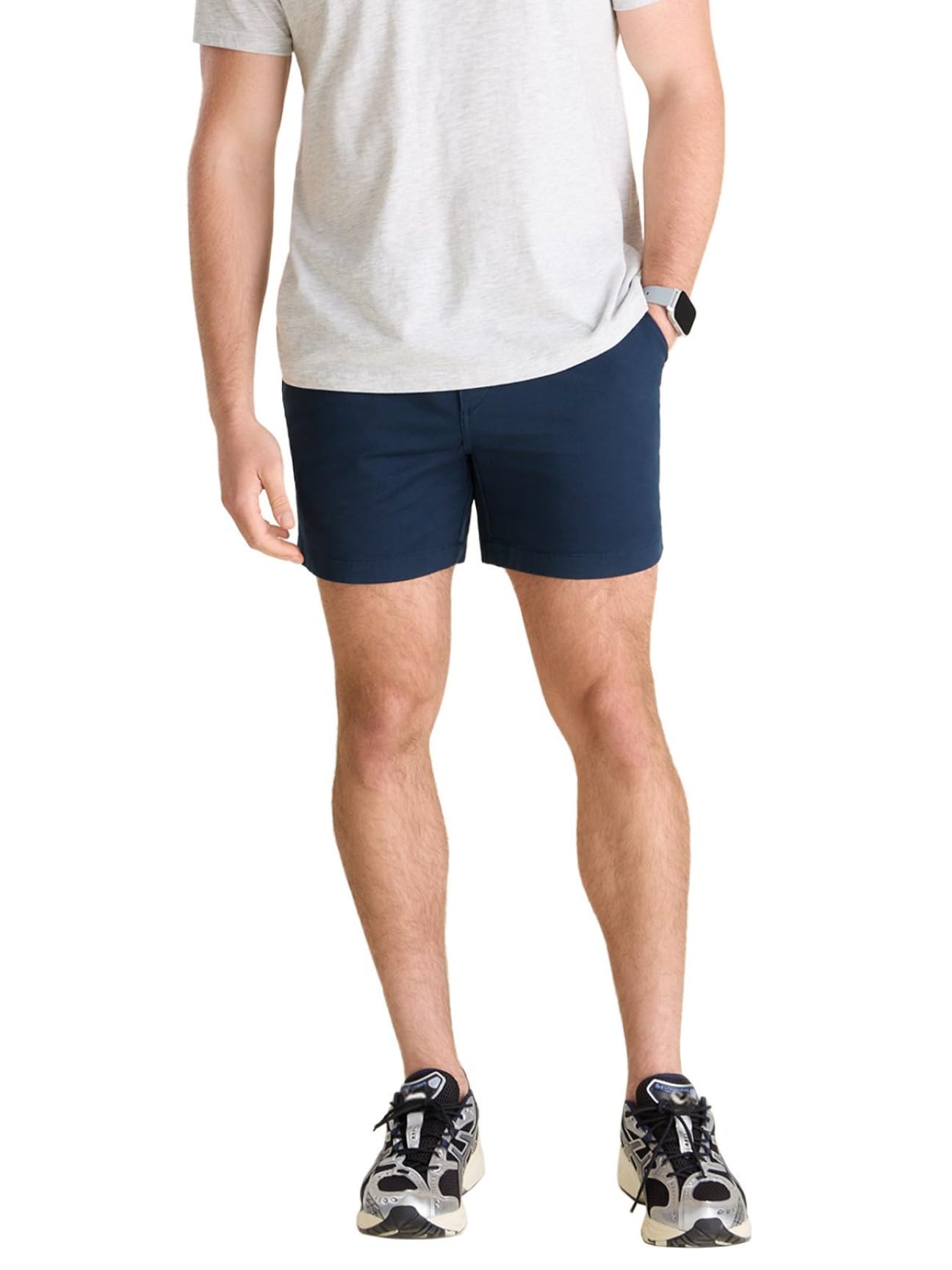 Chubbies Chino Shorts Men 5.5 Inch - Mens Shorts Casual with Elastic Waistband, Side and Back Pockets, Stretch Cotton Blend