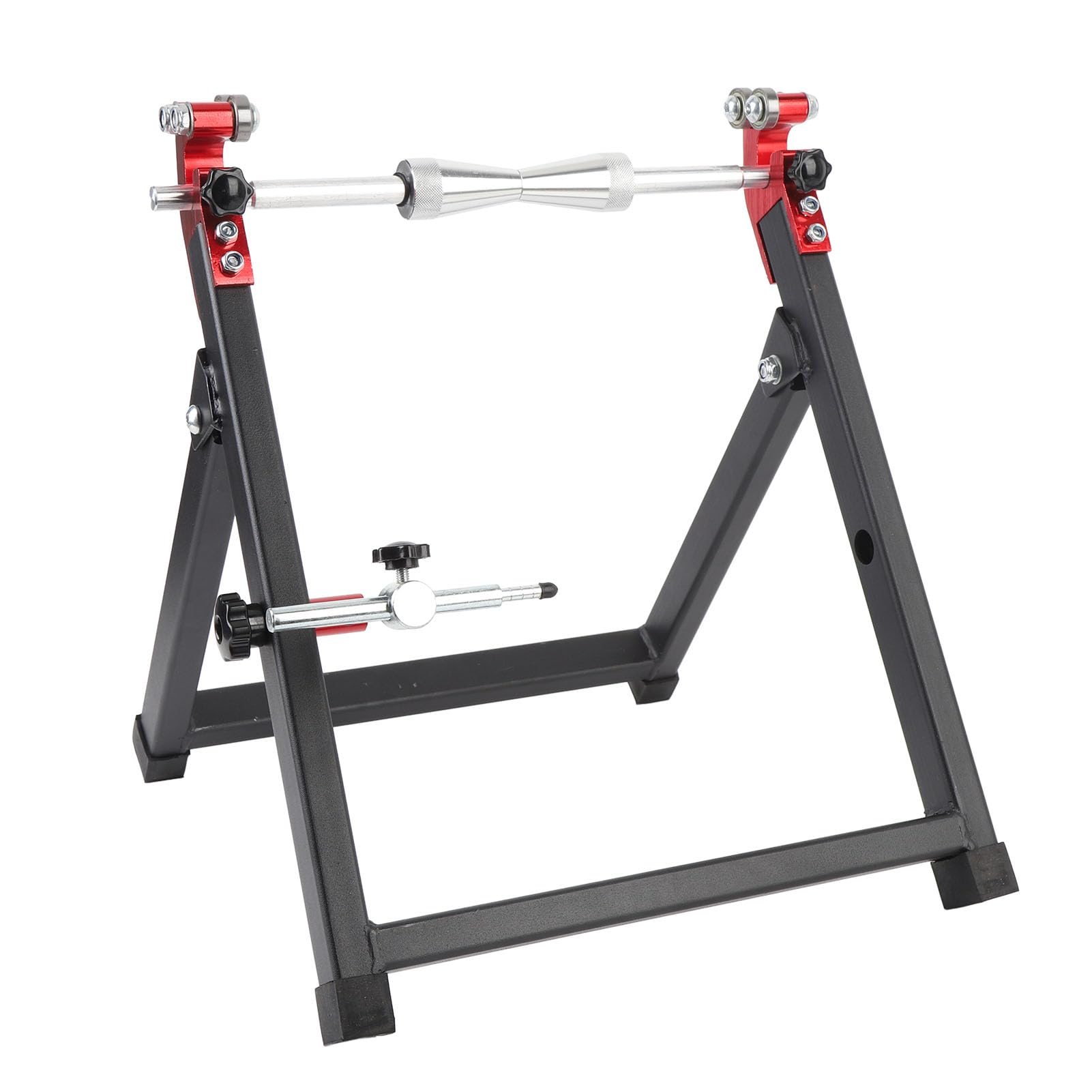 Jiawu Soporte para Equilibrador de Ruedas de Motocicleta, Soporte Plegable Portátil para Alineación de Neumáticos con Conos de Centrado Ajustables, Equilibrador de Llantas Resistente para Moto
