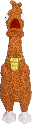 Miniatura 5 de Animolds Hug Me - Pollo gigante de goma, enorme juguete de pollo de goma para niños, juguete chirriante extra grande  Grita hasta 45 segundos,