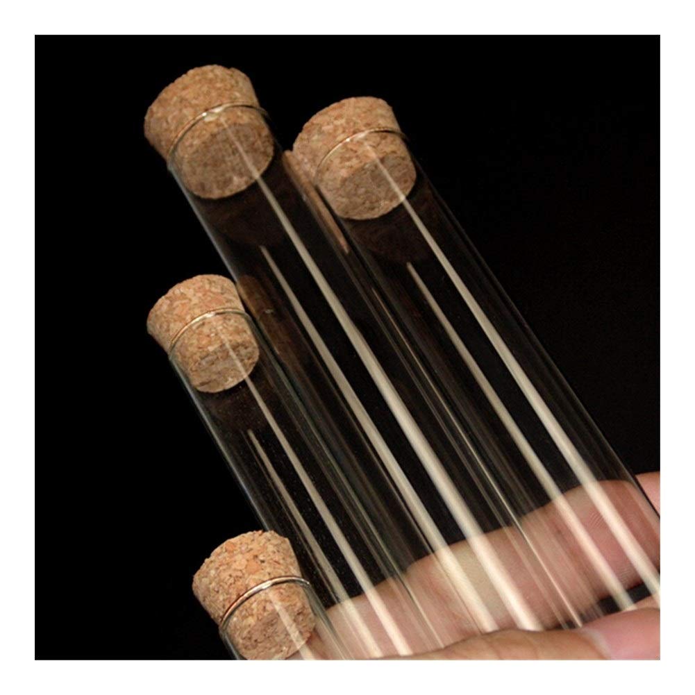 Jinchao- Tubos de ensayo, 50 Piezas de Laboratorio, de Vidrio Tubo de ensayo, 15 * 150 mm, con Cork