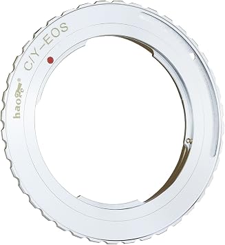 Haoge Lens Mount Adapter for Contax/Yashica C/Y CY Mount Lens to Canon EOS Rebel 80D 70D 60D 50D 550D 500D 5D 5DS 7D EF EF-S Mount Camera Silver