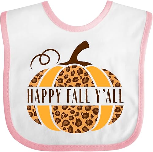 Miniatura 1 de Inktastic Babero de calabaza con estampado de animales Happy Fall Y'all