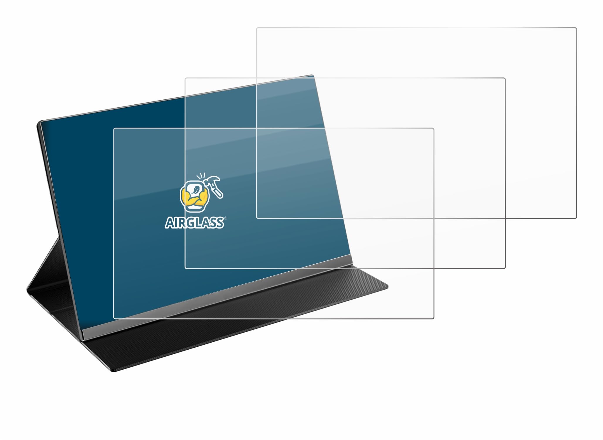 brotect Pellicola Protettiva Vetro per Laptomo 15.6" monitor portatile Protezione Schermo (3 Pezzi) [Durezza Estrema 9H, Chiaro]