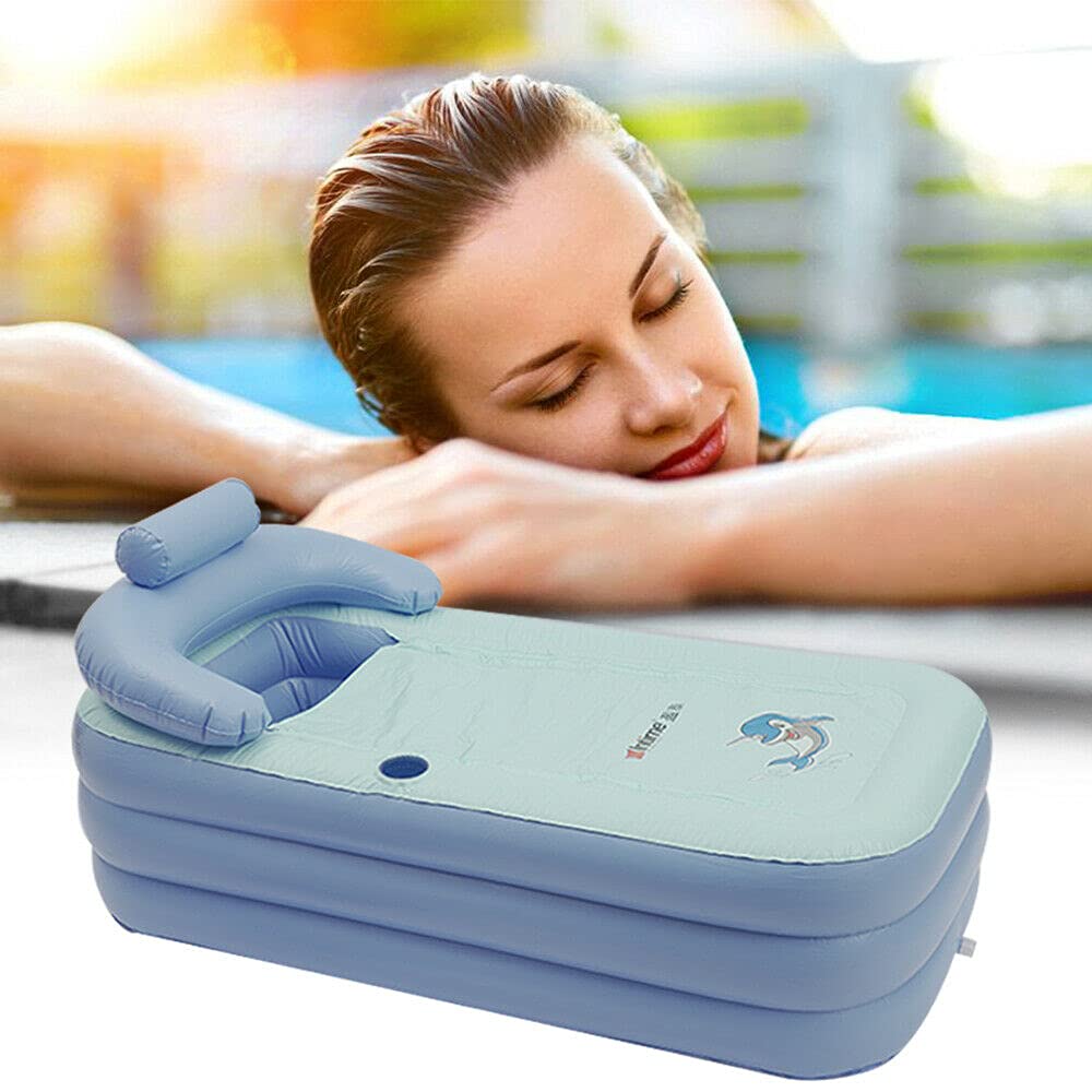 Futchoy Bañera hinchable para adultos, portátil, plegable, para spa caliente