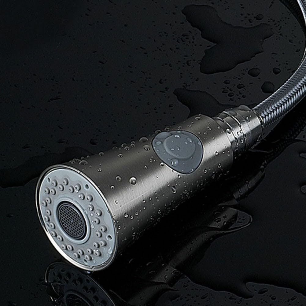 Soffione doccia di ricambio per rubinetto estraibile G12, in plastica di lunga durata, flusso d'acqua regolabile (galvanizzazione)