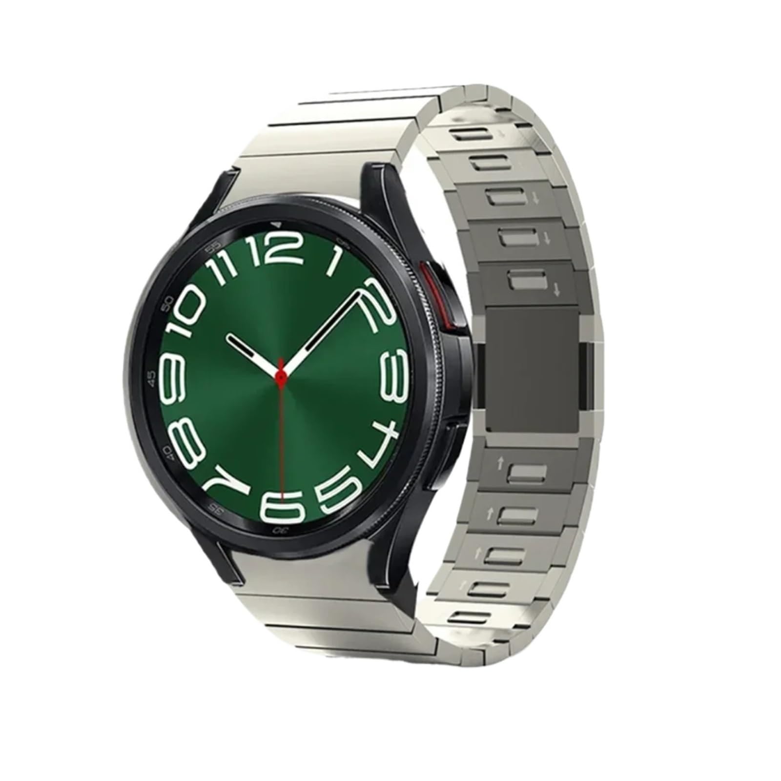 Cinturino Magnetico in Metallo No Gaps Compatibile con Galaxy Watch 6 44mm 40mm Bracciale Compatibile con Galaxy Watch 6 Classic 43MM 47MM(Titanium,Watch 4 5 40mm 44mm)