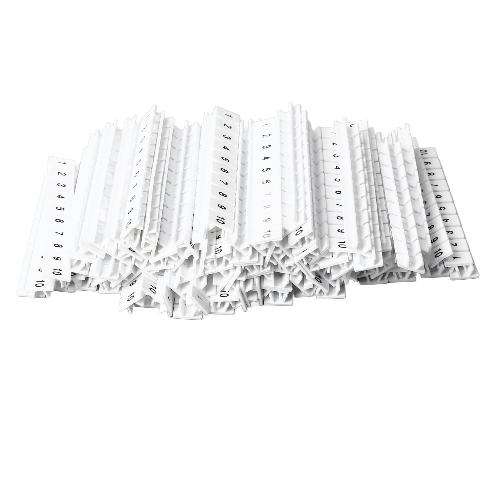 ZAWELIYO 100Pcs UK6N Terminal Printing Marking Strips for Number Label Identification Plate ZB8 1?10 for Managing and Maintaining Your Terminal