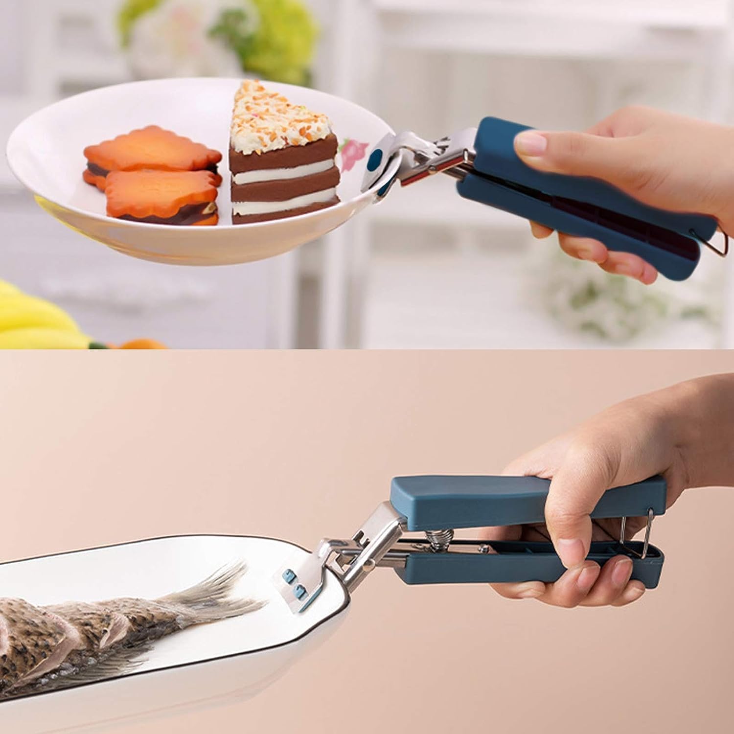 3-in-1 Silikon Anti-Hot Tools Set - Zange, Greifer & Matte Für Heißluftfritteuse & Backofen