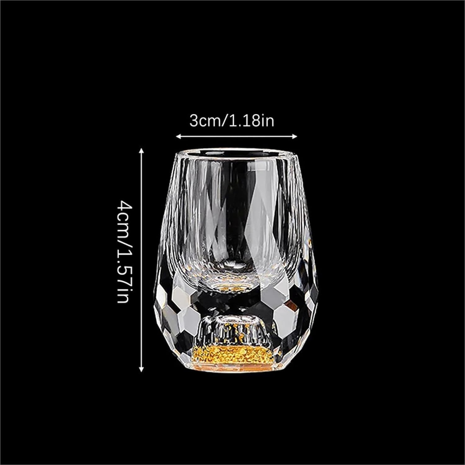 Bicchieri Acqua Vetro Tazza Da Tè In Vetro Con Lamina D'oro A Doppio Fondo In Cristallo 10 Ml