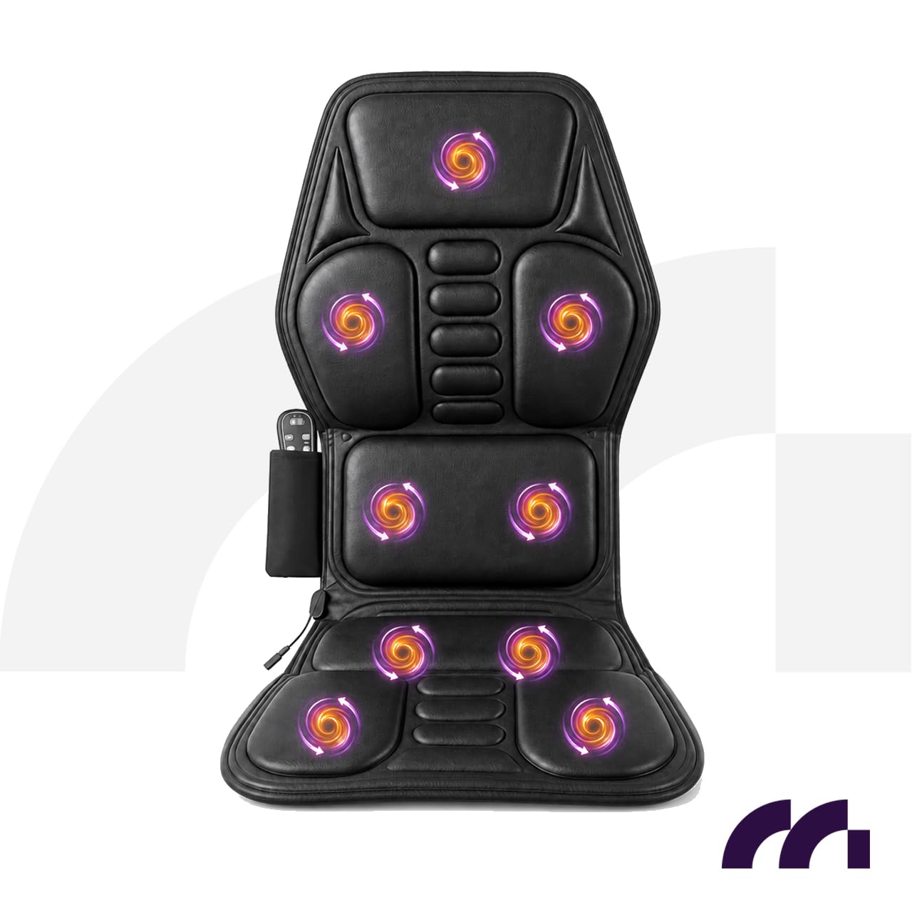 MalTec Vibrierende Massagematte für den Sessel mit Heizfunktion für das Auto