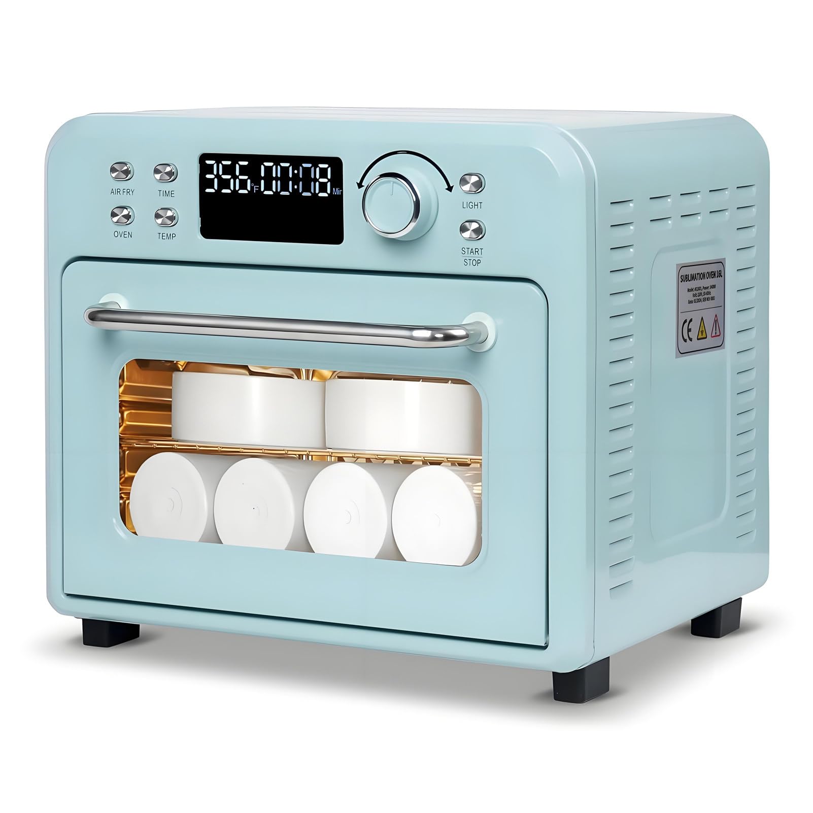 DNEPEI 30L Large Capacity Sublimation Oven Machine,with Digital Display,1400W Convection Oven for Bulk Printing on Tumblers, Mugs, Cups, Water Bottles, Plates 16L
