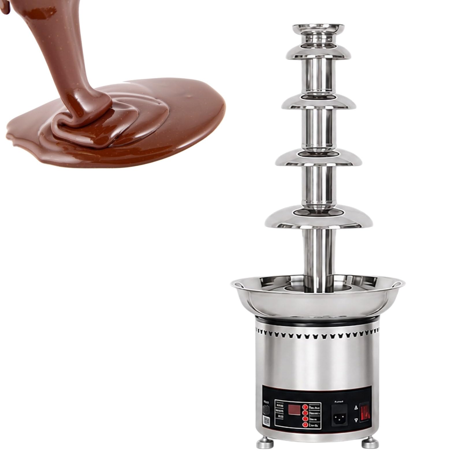 Fuente de chocolate comercial para hoteles y restaurantes 5Tier