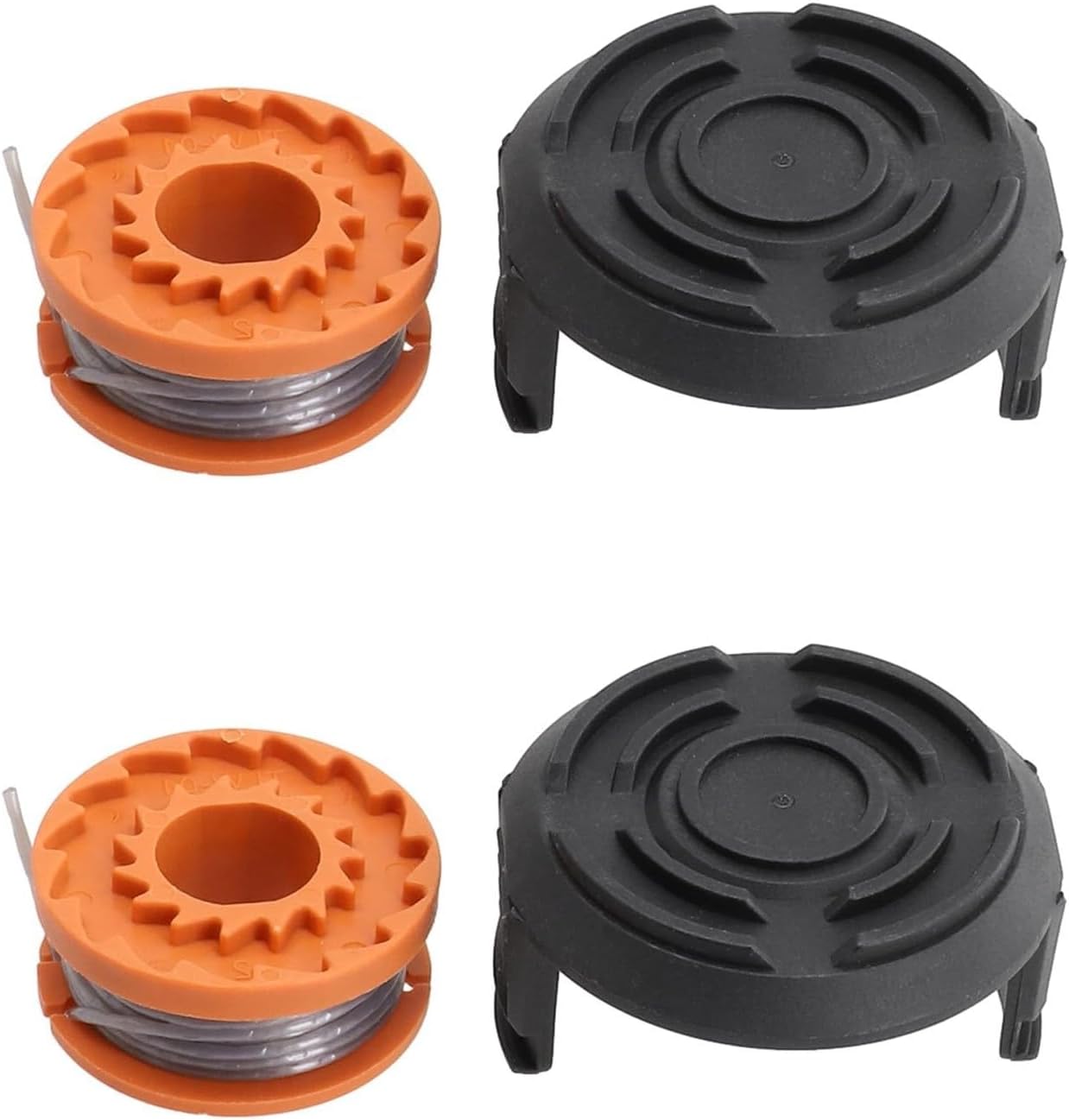Daaxing Thread Spools & Valve Core Cover For Mcgregor Mct1825,Mct2x1825 18v Strimmer Trimmer Accessories,Size2.5m*1.5mm (2sets)