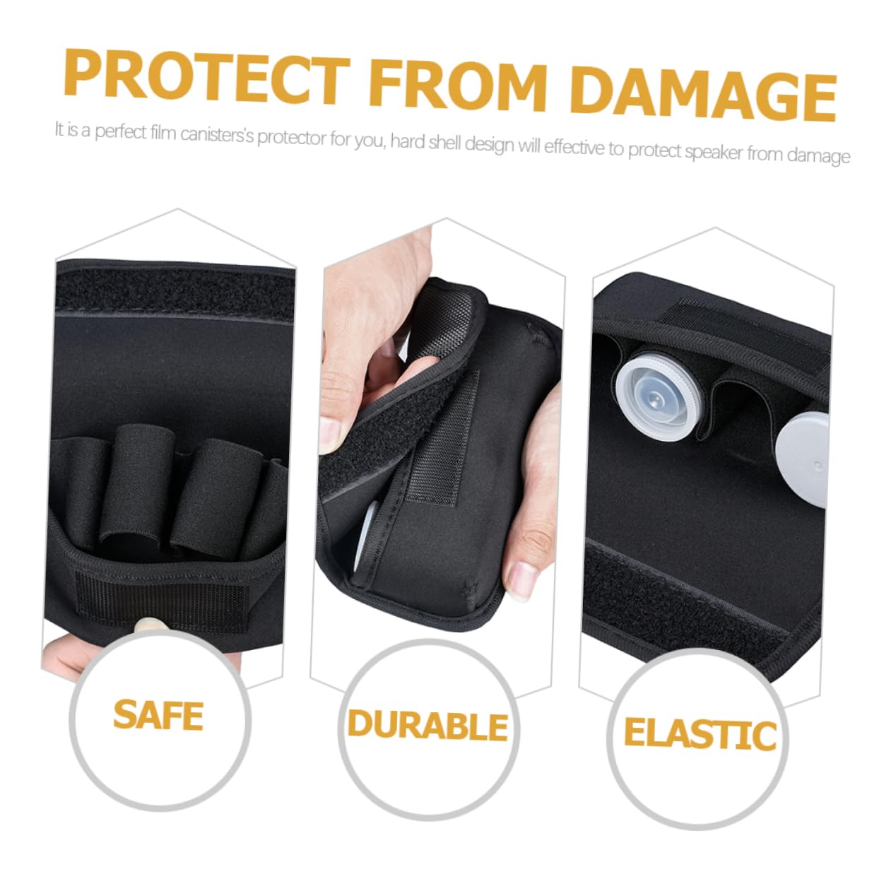 Angoily Filmdosen Etui Stoßfest Druckfest 5 Stück Organizer Tasche aus Robustem Material für Kamerafilme Kompakt Tragbar Filmdosenhalter für Fotozubehör