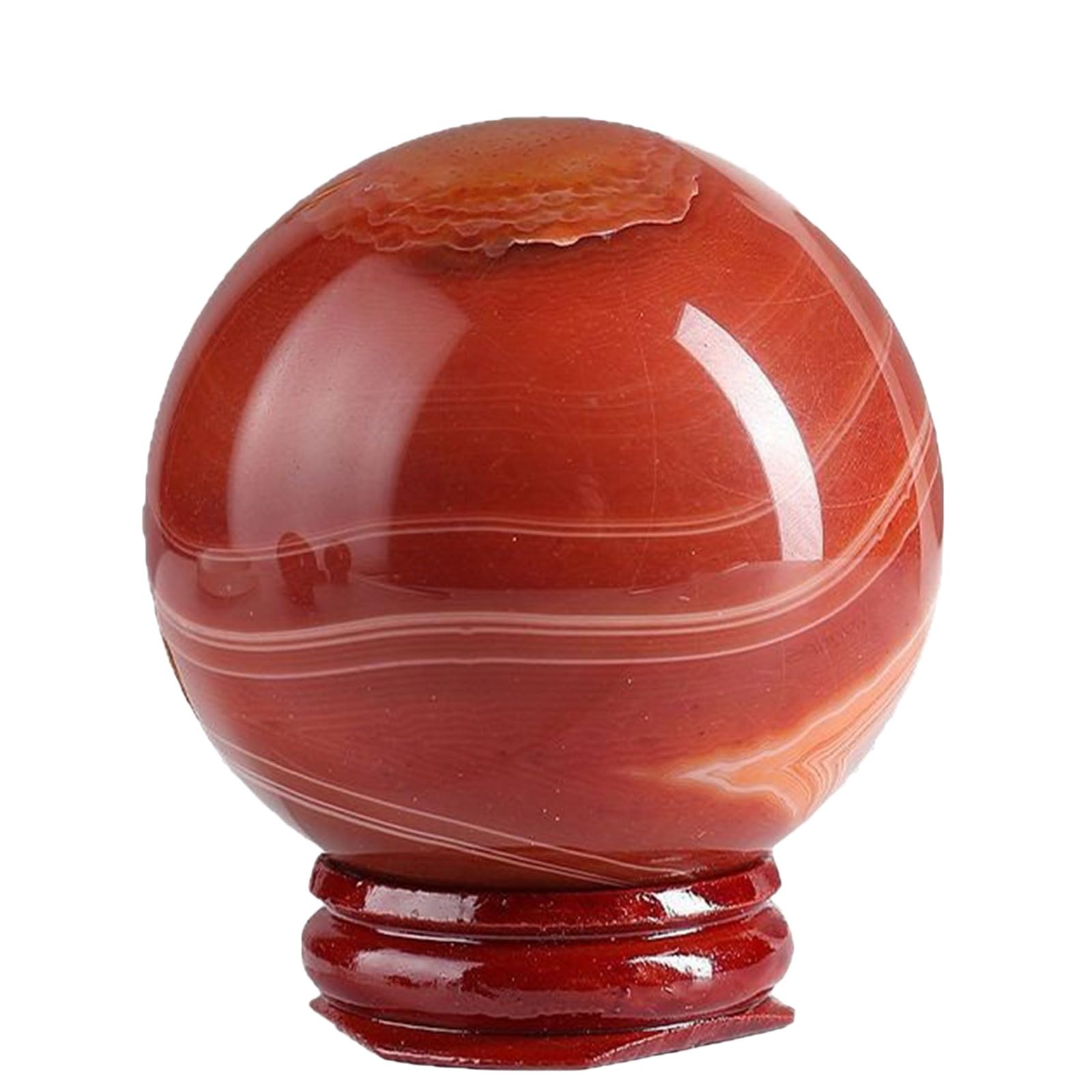 DFrywdgSEY crystal ball, Natural Red Silk Agate Crystal Ball Sculpture for Meditation Witchcraft(Diameter 60mm)