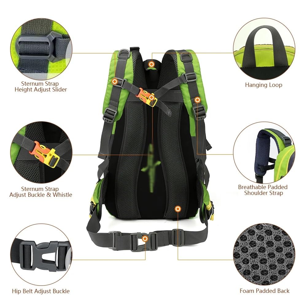 40L Waterproof Climbing Rucksack Travel Hiking Backpack Trekking Backpack Outdoor Sport Bag