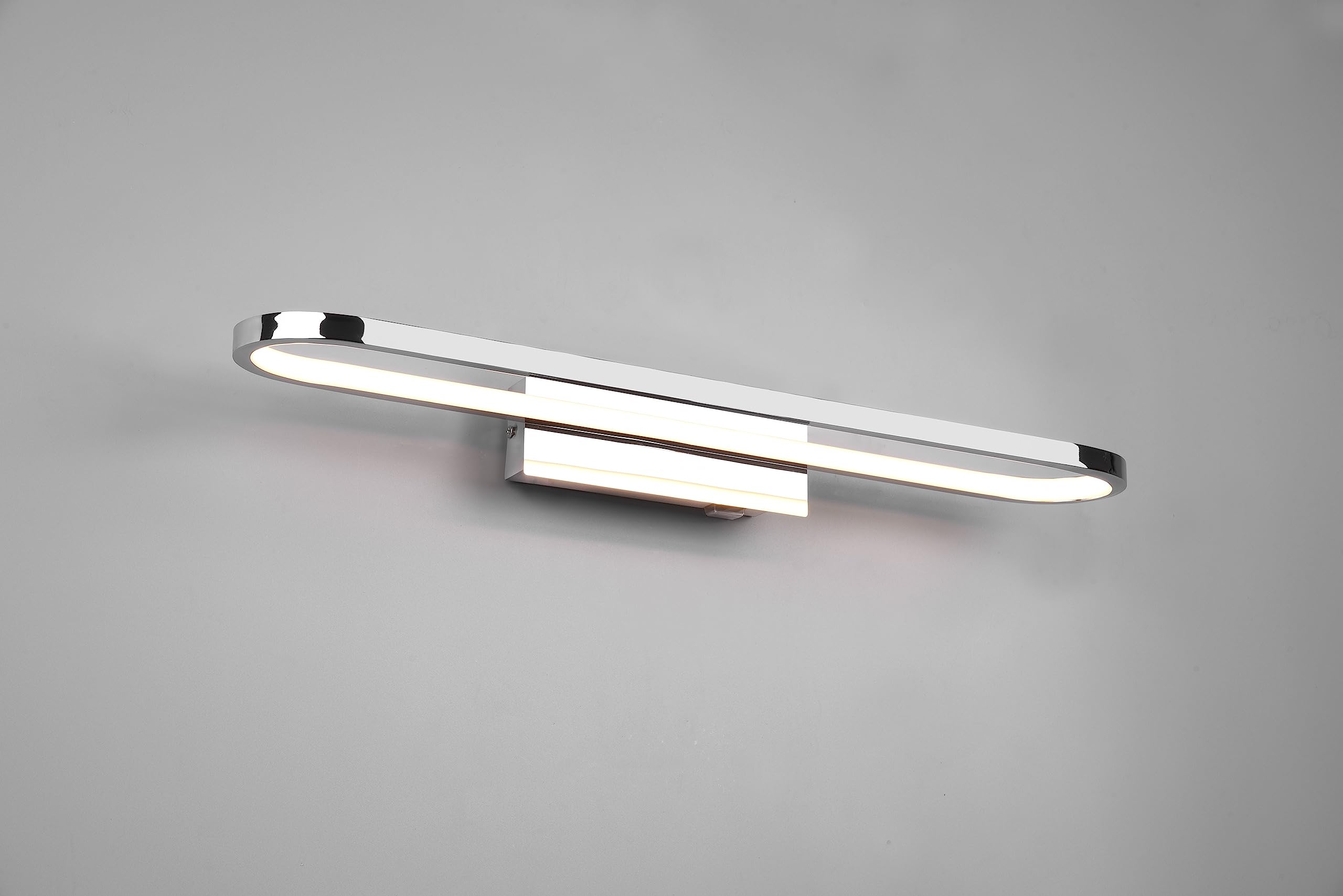 Trio, Aplique, Gianni incl. 1 x LED,SMD,22,0 Watt,3000K,2700 Lm. Cuerpo: Metal, Cromo A:60,0cm, L:15,0cm, A:8,0cm Interruptor,Montaje de la pared,IP44,Fuente de luz no reemplazable