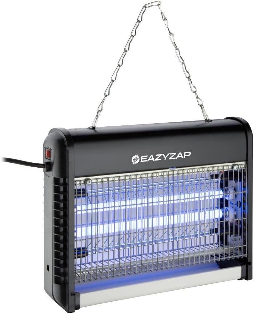 Eazyzap LED Fly Killer 15W - Black & Aluminium - Coverage 50m2 / 2 x 4.5W Bulbs