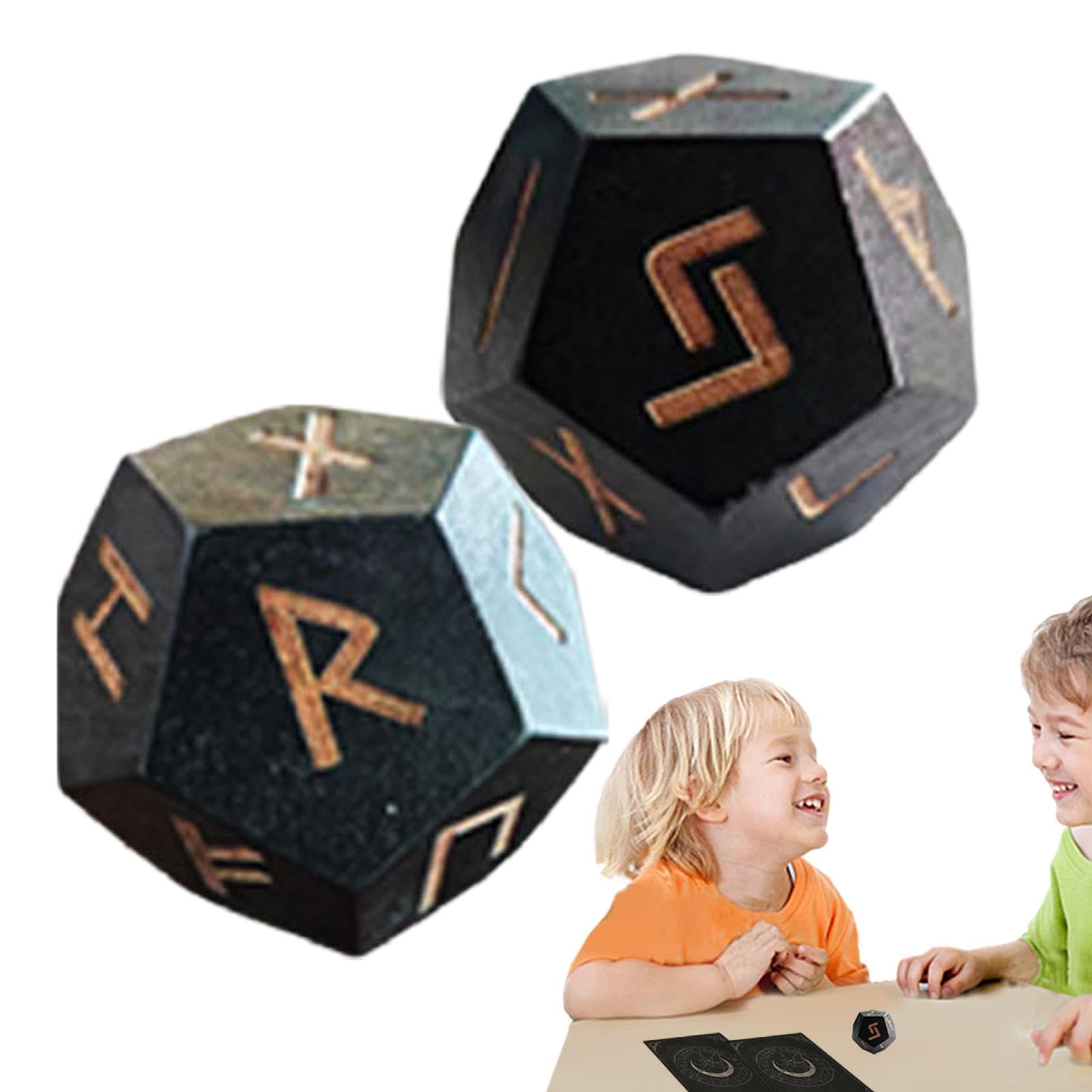 Jeu De Dés Pour Divination - 2 Pièces Ensemble De Rune
