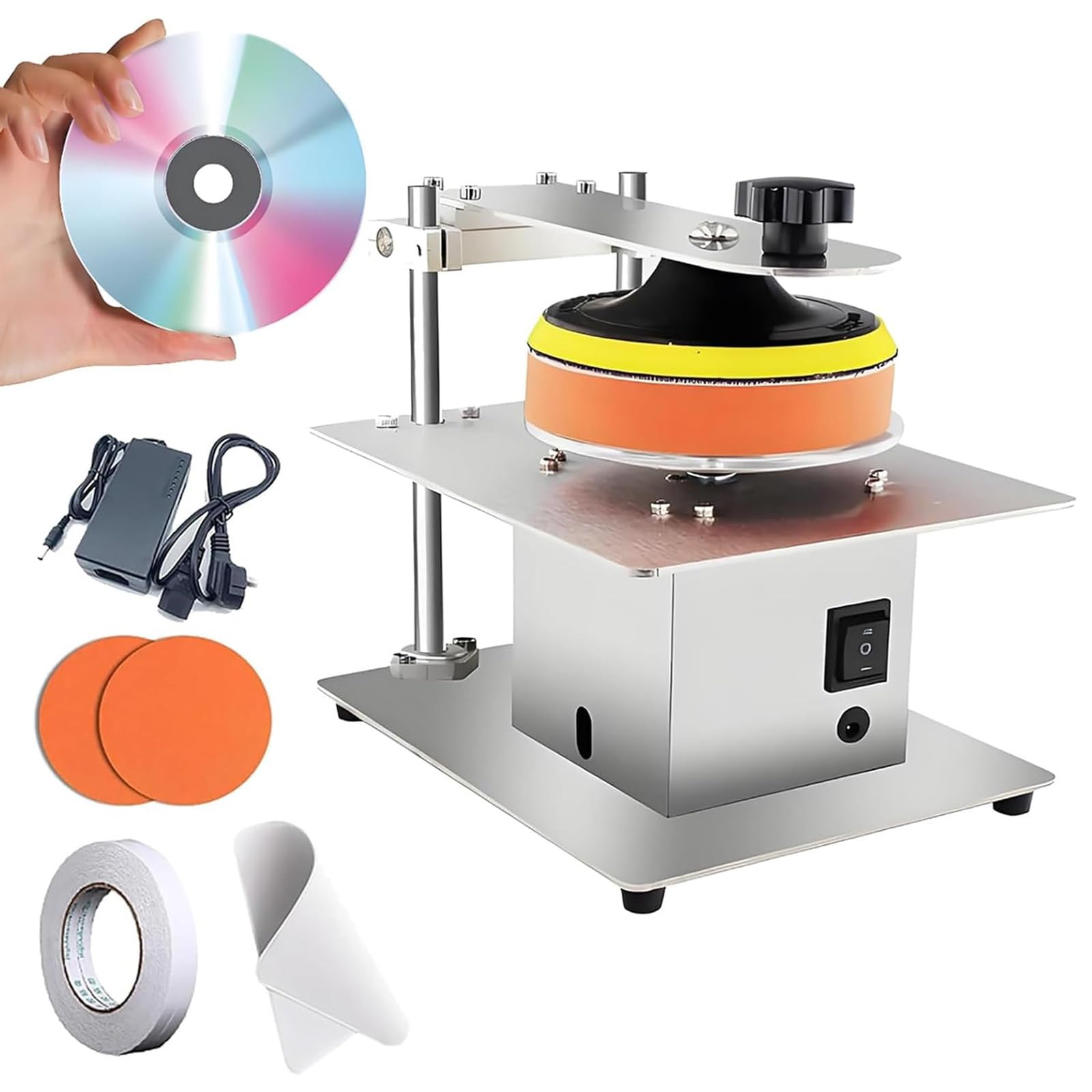 ZenSeFarin CD DVD Repair Machine Semi Automatic Polishing Tool High 99% Repair Success Rate Restores Scratches & Oxidation Improves Work Efficiency Easy to Use for Home & Commercial Use