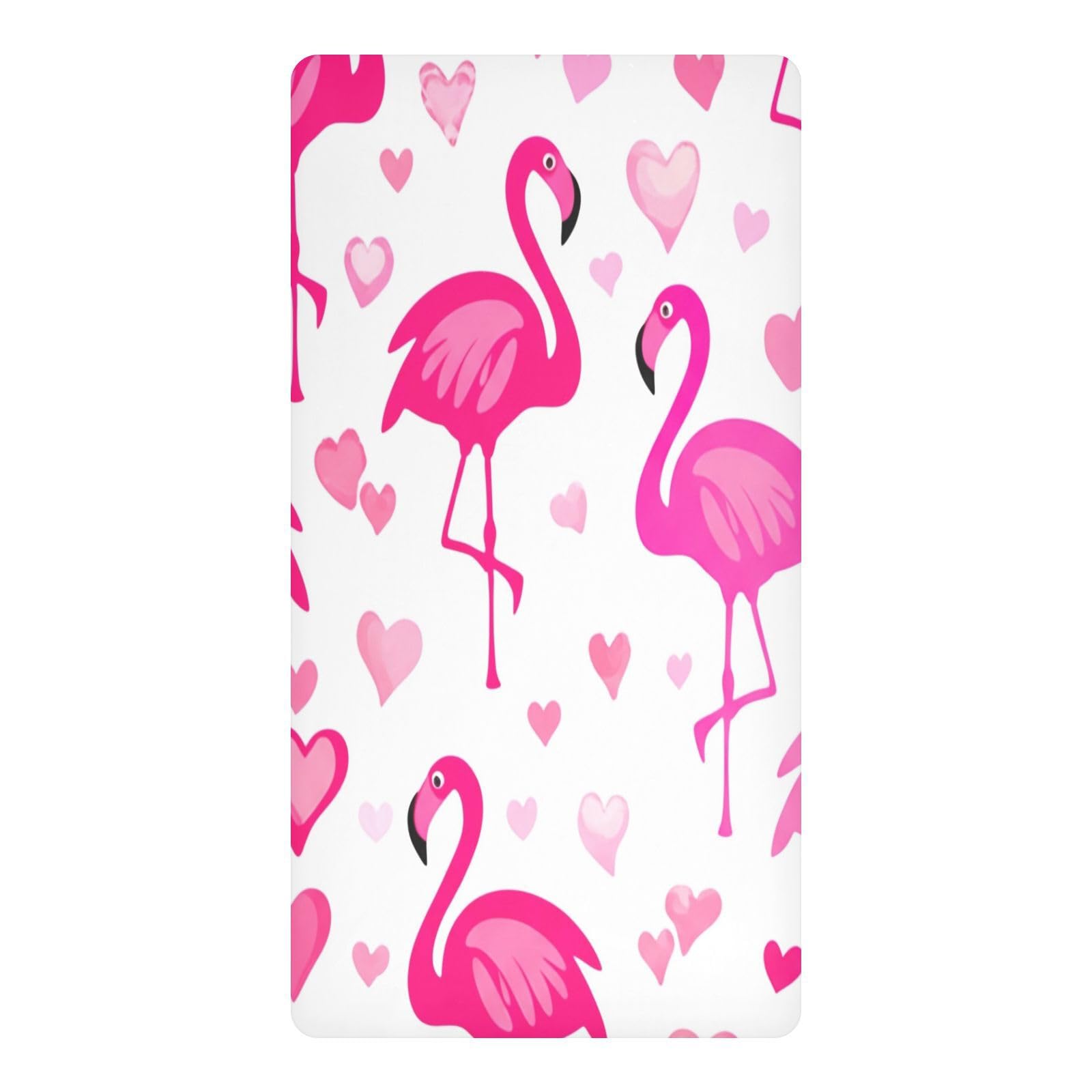 JiangGgen Flamingo Baby Crib Sheet Soft Breathable for Standard Crib-M