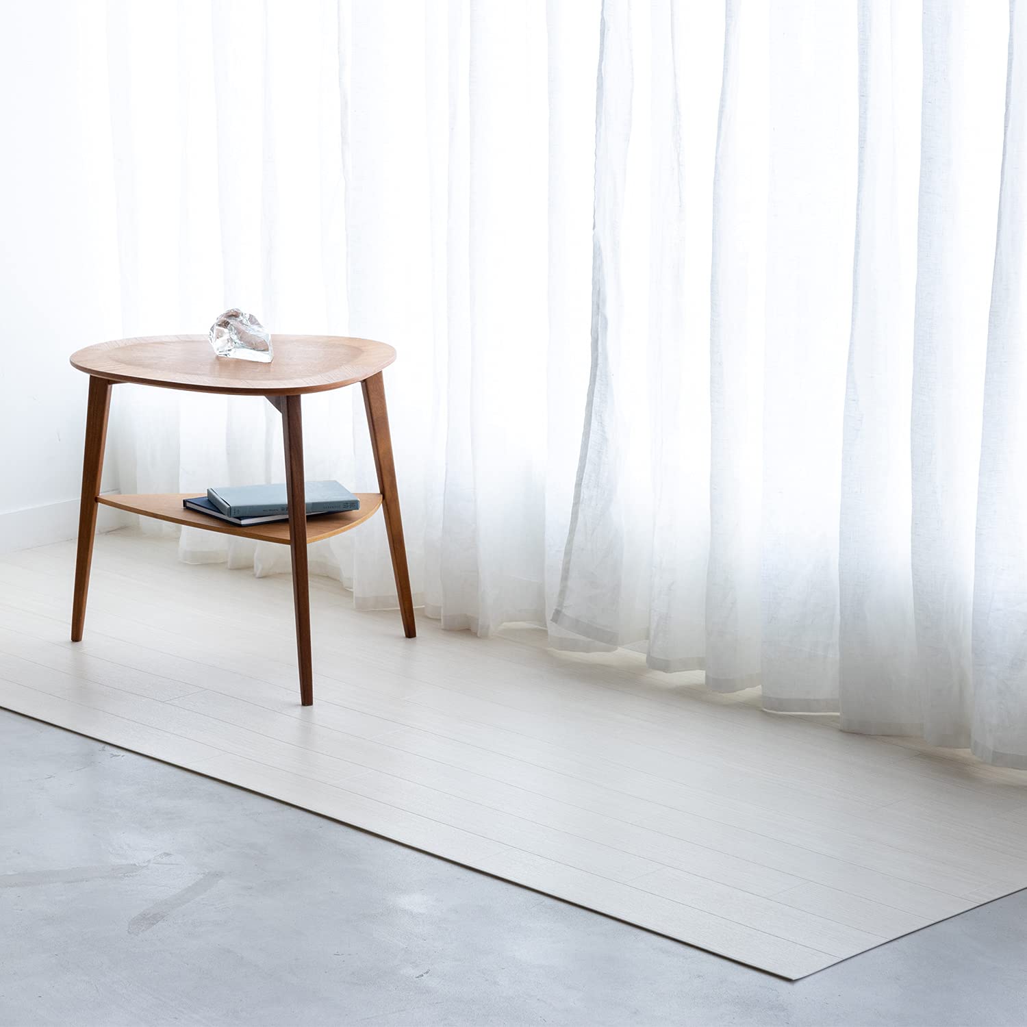 【特価セール】ラグリエ フロアマット 木目 アイボリー 約90×1000cm 床 Amazon | ラグリエ フロアマット 木目 アイボリー 約90×1000cm