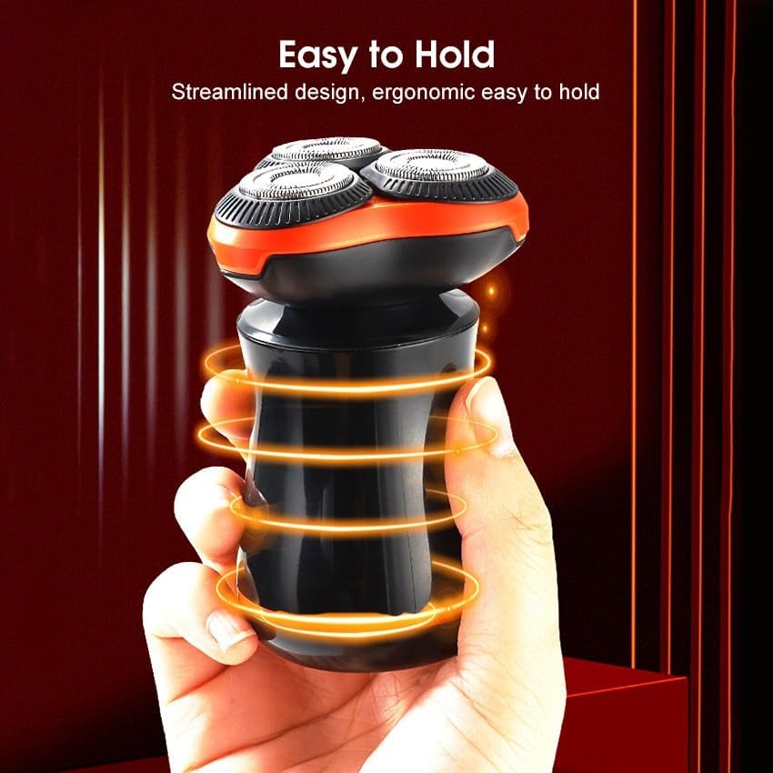 Image of Drumstone (𝐄𝐱𝐥𝐮𝐬𝐢𝐯𝐞 𝟐𝟎 𝐘𝐞𝐚𝐫𝐬 𝐰𝐚𝐫𝐫𝐚𝐧𝐭𝐲) Mini 3-Blade Electric Shaver | USB Rechargeable Compact Travel Razor for Men | Lightweight Grooming Tool