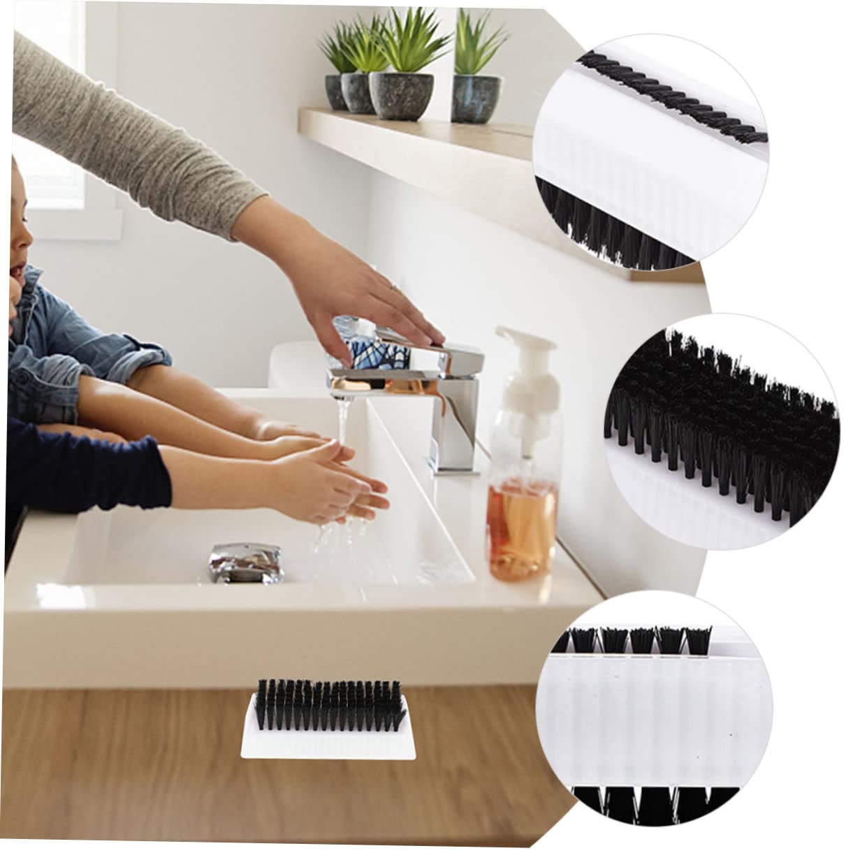 MAGICLULU 8 Pz lavare la spazzola detergente per unghie resistente all'usura spazzola per unghie decorazioni unghie arredamento scrubber per unghie per uso quotidiano pennello per unghie AbS